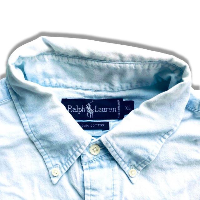 POLO RALPH LAUREN - 90s ポロ ラルフローレン シャンブレー ボタン
