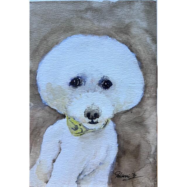 プードル 水彩画 原画 手描き イラストの通販 by ウラン ｜ラクマ