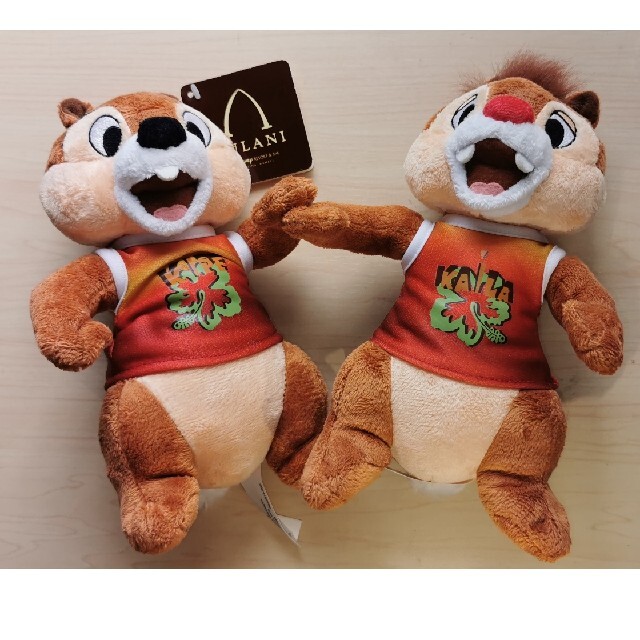チップ&デール - ハワイ アウラニ限定 チップとデール ぬいぐるみの