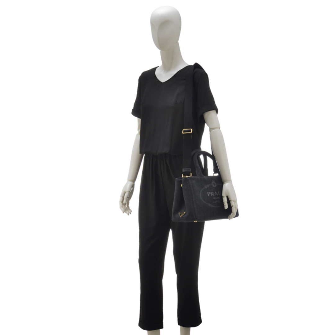 PRADA - PRADA トートバッグ デニム カナパ CANAPA 2WAYハンドバッグの