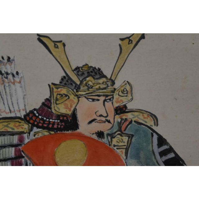 zcst）【真作】小川千甕/武者図/掛軸/名家伝来/AA-157 zcst）【真作