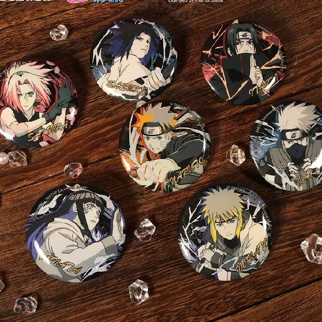 ナルト疾風伝 NARUTO ◎中国限定 ・20周年特別記念 缶バッジ セットの