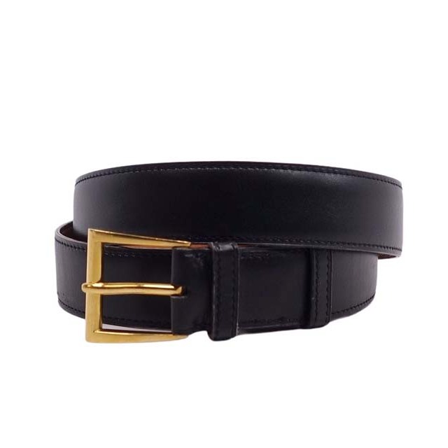 HERMES - Vintage エルメス ベルト バックル カーフレザー メンズ 95