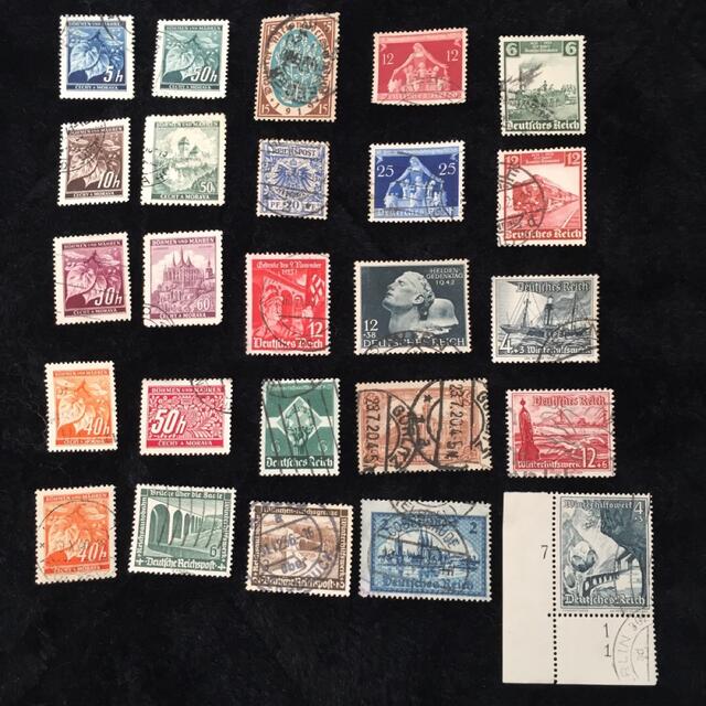 使用品 1890年、1920〜40年 ドイツ切手 レトロ切手 25枚の通販 by う