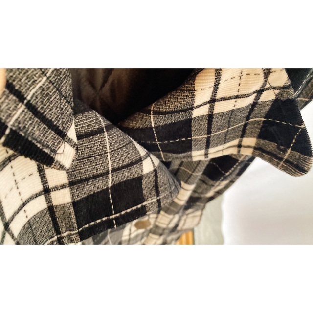 φES CRAZY ANGEL 黒白チェック オーバーコート M 裏地付きの通販 by