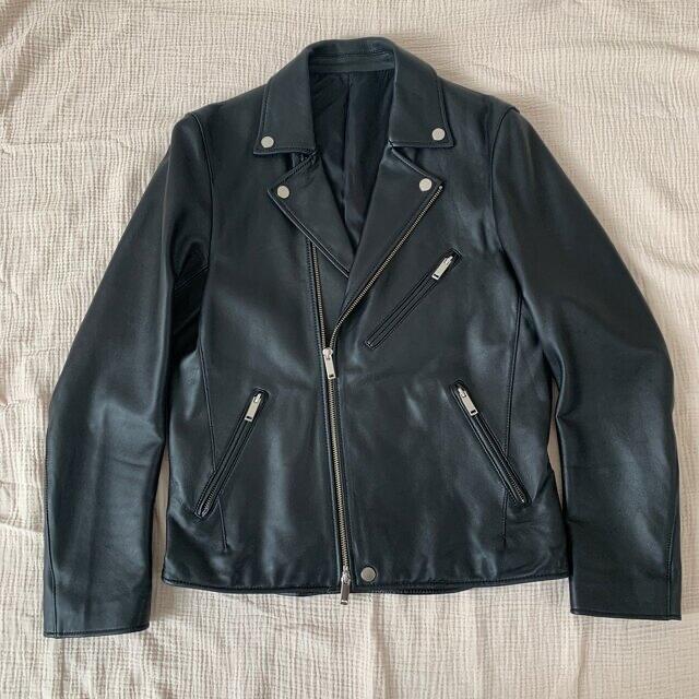 STUDIOUS - STUDIOUS ラムレザーダブルライダースブルゾンの通販 by