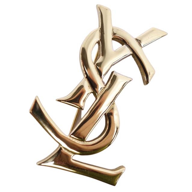 SAINT LAURENT - Vintage イヴサンローラン ブローチ YSL ピンバッジ