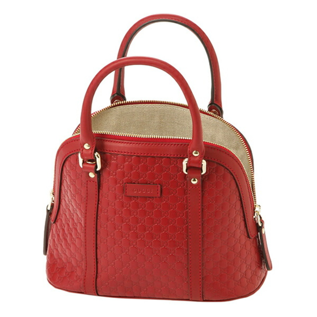 GUCCI - 新品 グッチ GUCCI ハンドバッグ マイクロ グッチ シマ レッド