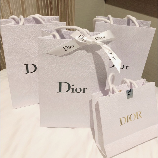 Christian Dior - Diorショッパー4枚セットおまけリボン付紙袋
