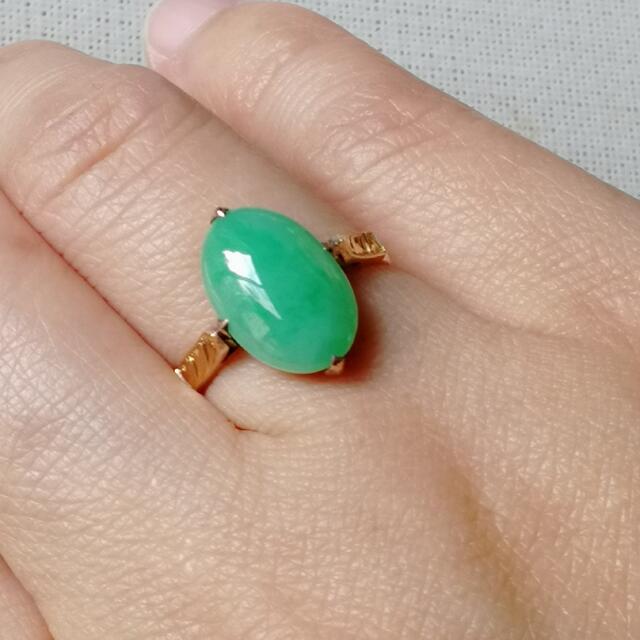 アンティーク18金翡翠リングの通販 by 森の中's shop｜ラクマ