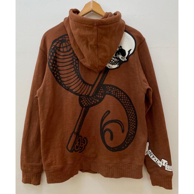 STUSSY - STUSSY ジップアップパーカー クラウン スネーク スカル キー