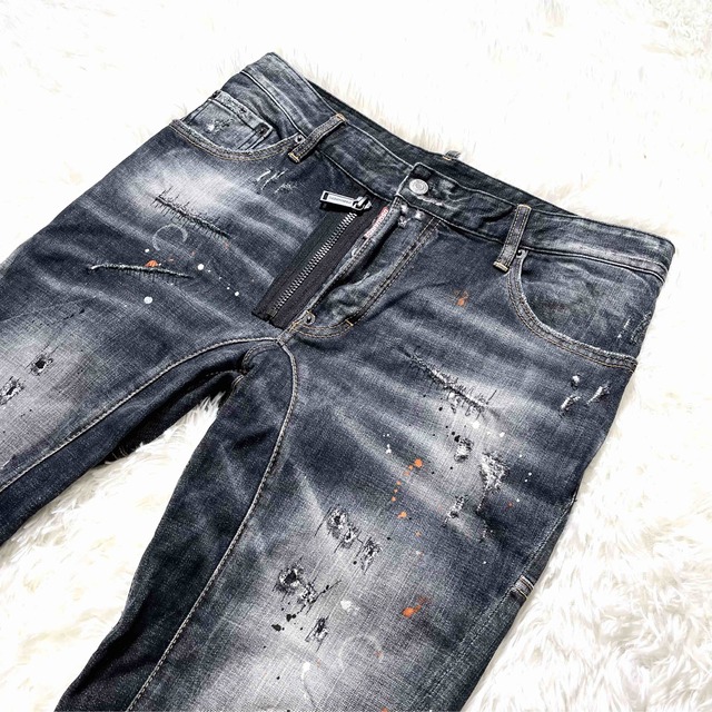 DSQUARED2 - DSQUARED2 ディースクエアード フロントジップ デニム 黒