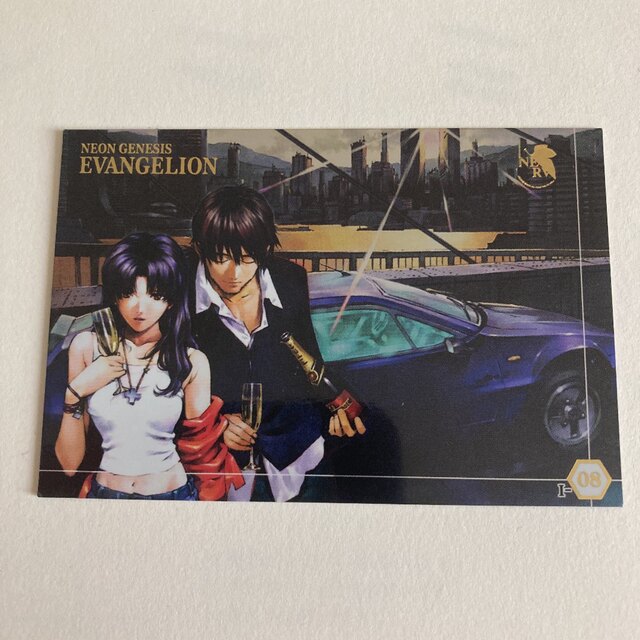 エヴァンゲリオン ウエハース カード I-08 葛城ミサト 加持リョウジ