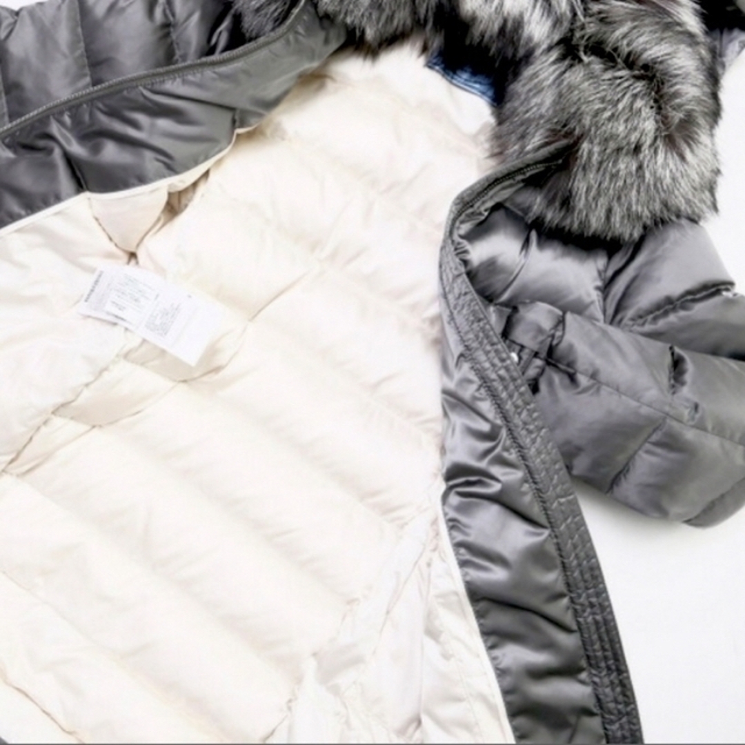 PRADA - 美品PRADA プラダダウンコート 希少リアルシルバーフォックス