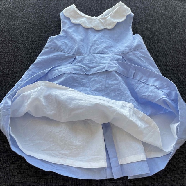 Jacadi - jacadi ジャカディ 丸襟ワンピース 水色ワンピース(18M/81cm