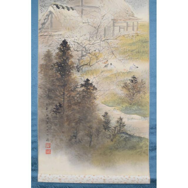 半耕/田家早春図/山水図/掛軸☆宝船☆AA-839の通販 by 掛軸✩宝船✩'s