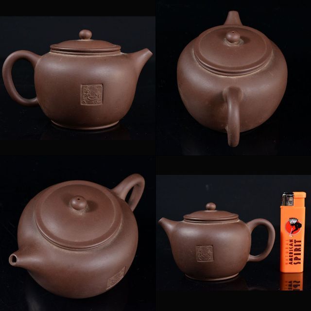 中国紫砂朱泥梅文急須茶壷在銘VR5756