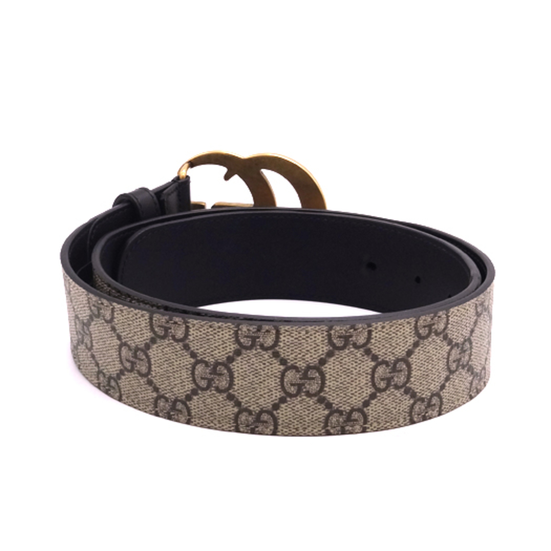 GUCCI - グッチ GGスプリーム メンズ ベルト ゴールドバックル