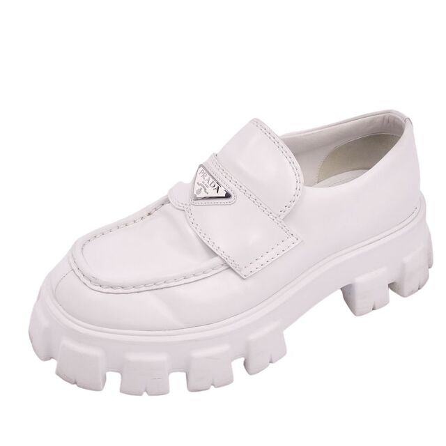 PRADA - プラダ PRADA ローファー モノリス ブラッシュドレザー 三角