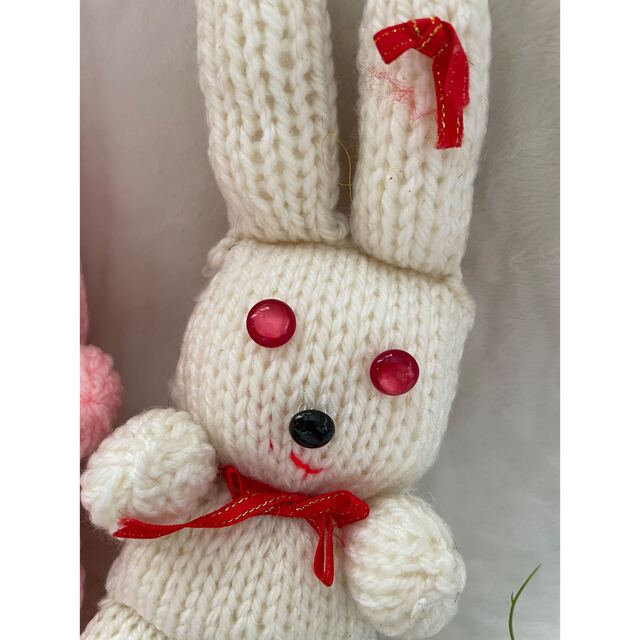 昭和レトロ ぬいぐるみ うさぎ ウサギ 紅白 兎 干支 レトロポップの