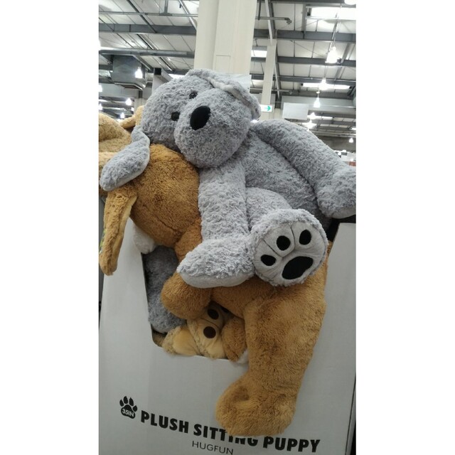 HUGFANハグファン コストコ 特大ぬいぐるみ 犬 グレーの通販 by Runa's