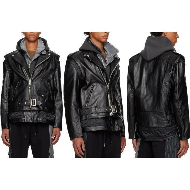 サイズ2 SACAI SCHOTT レザーライダース 定価297000円 サカイの通販 by