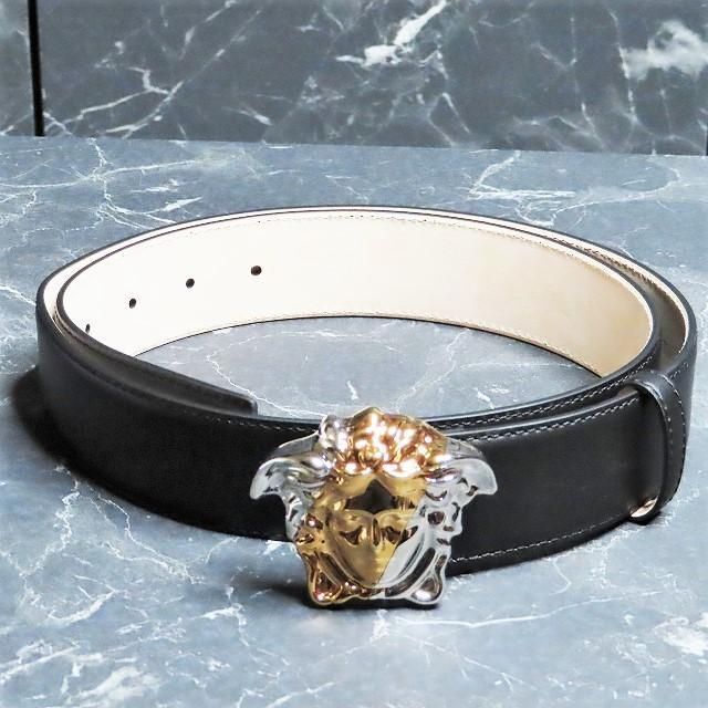 VERSACE - 未使用品VERSACEメドゥーサベルトレザーゴールドメンズ