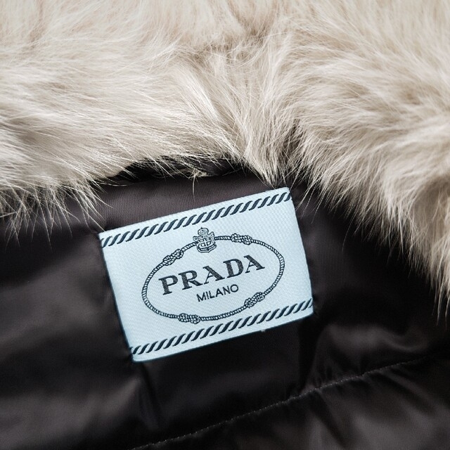 PRADA - PRADA ダウン リアルフォックスファー 42 ホワイトの通販 by
