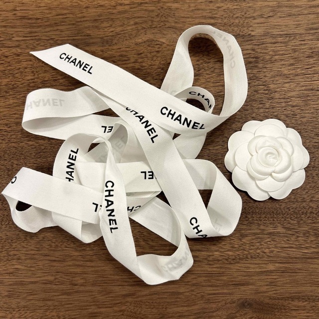 美品CHANEL マグネット式空箱 ショッパー 薄紙 保存袋 カメリアリボン