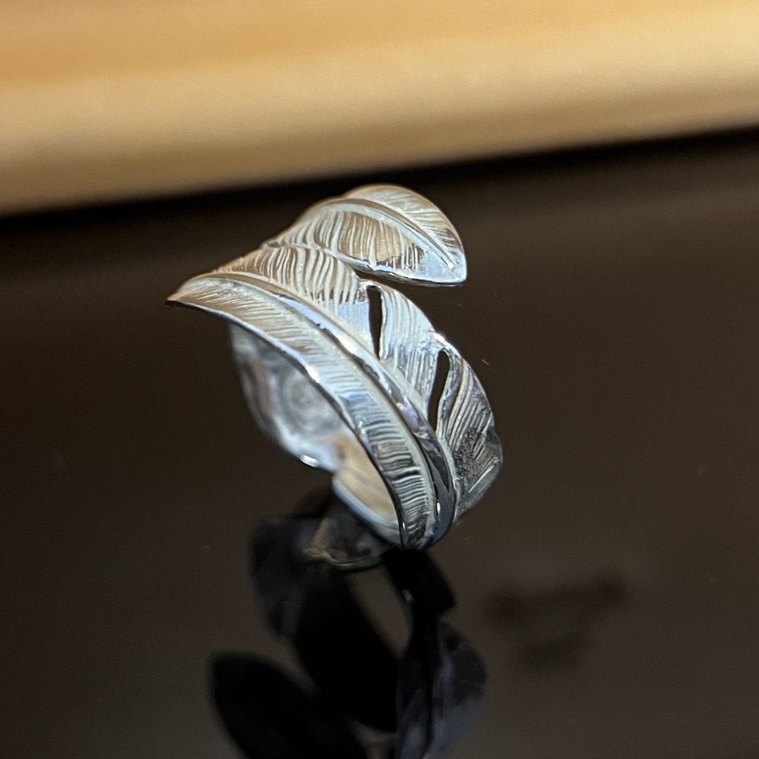 goro's - 超特別価格‼️即発送可能❗️ダブルシルバーフェザーLリング