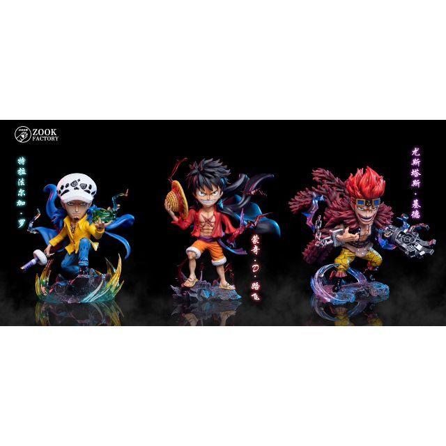 ワンピース 3船長 ルフィ キッド ロー フィギュア ガレージキット