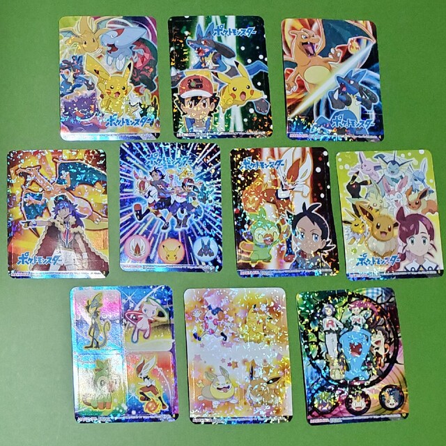 丸美屋 期間限定 ポケモンふりかけ キラキラシール 全10種フルコンプの