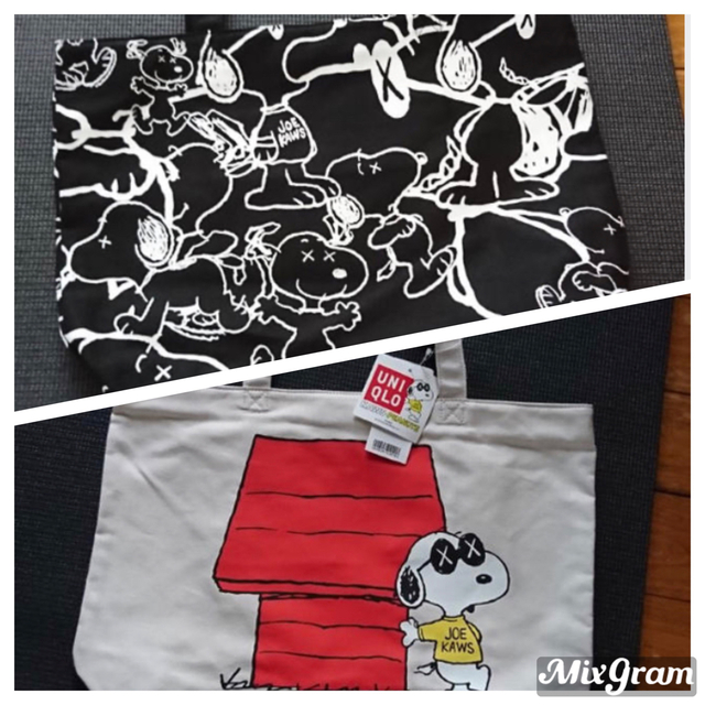 カウズ スヌーピー ユニクロ トートバッグ 4種 kaws UNIQLO の通販 by