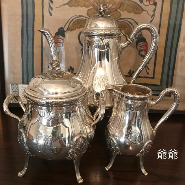 MEISSEN - ピュイフォルカ／純銀 スターリングシルバー ／ポット等3点