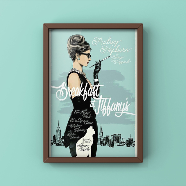 371】アートポスター オードリーヘップバーン ティファニーで朝食をの