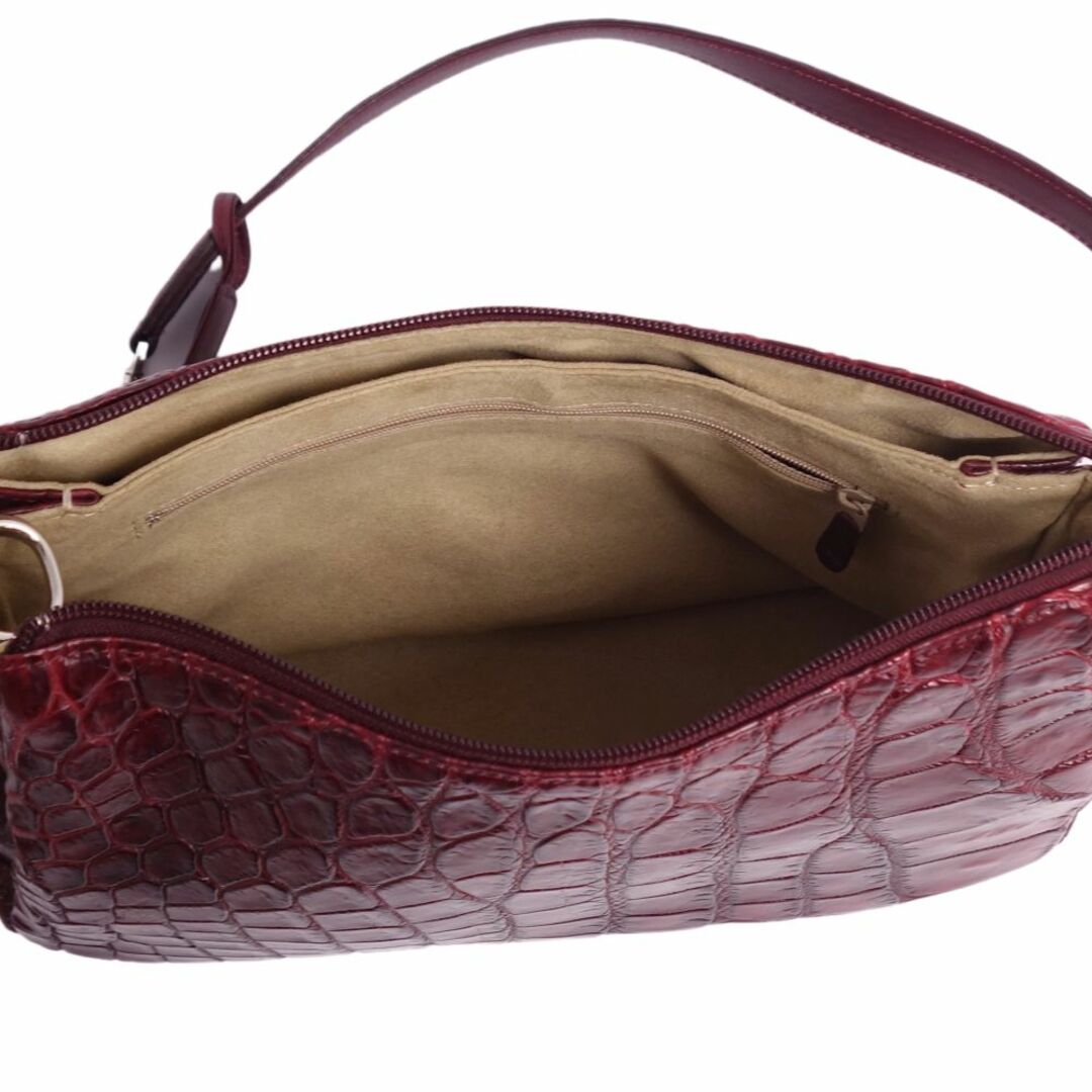 極美品 クロコダイル CROCODILE バッグ JRA ショルダーバッグ マット
