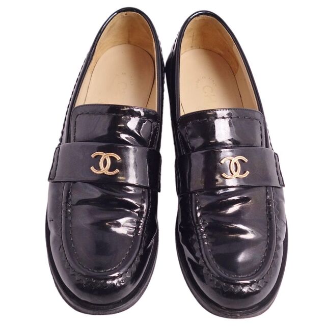 CHANEL - シャネル CHANEL ローファー モカシン ココマーク パテント