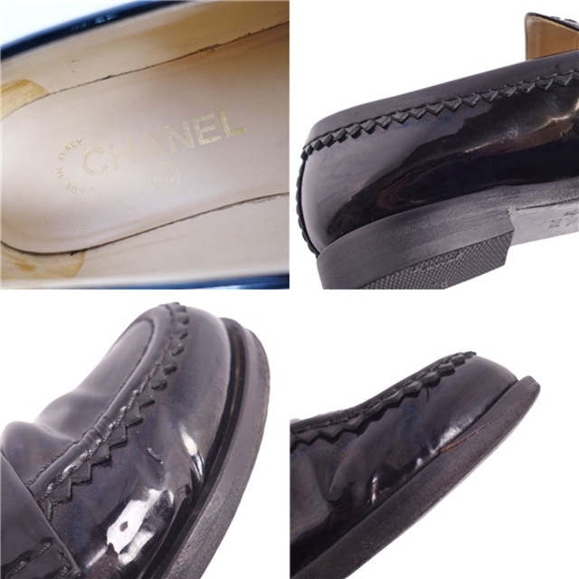 CHANEL - シャネル CHANEL ローファー モカシン ココマーク パテント