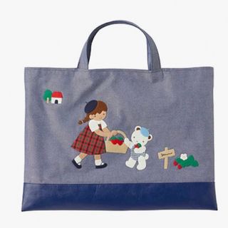 familiar - 新品未使用 ファミリア familiar デニムバッグ いちご 手