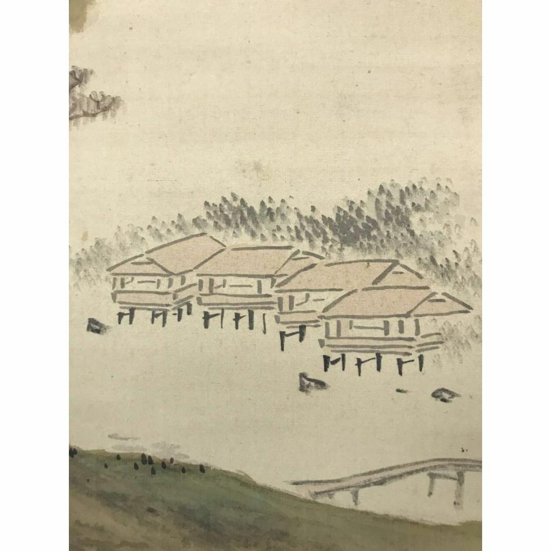 真作】帆足杏雨/青緑山水人物図/掛軸☆宝船☆AB-870の通販 by 掛軸