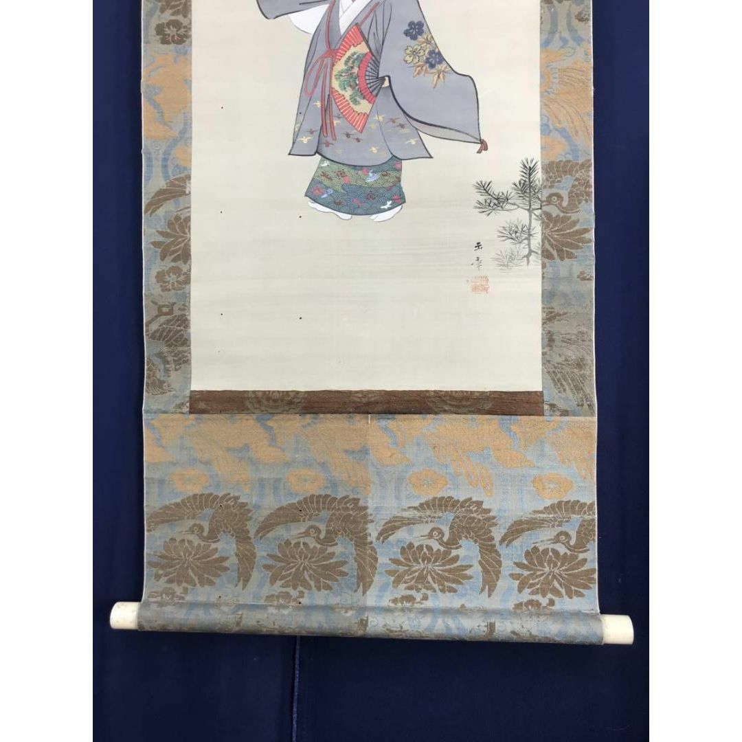 真作】川端玉章/能図/美人画/掛軸☆宝船☆AB-891の通販 by 掛軸✩宝船