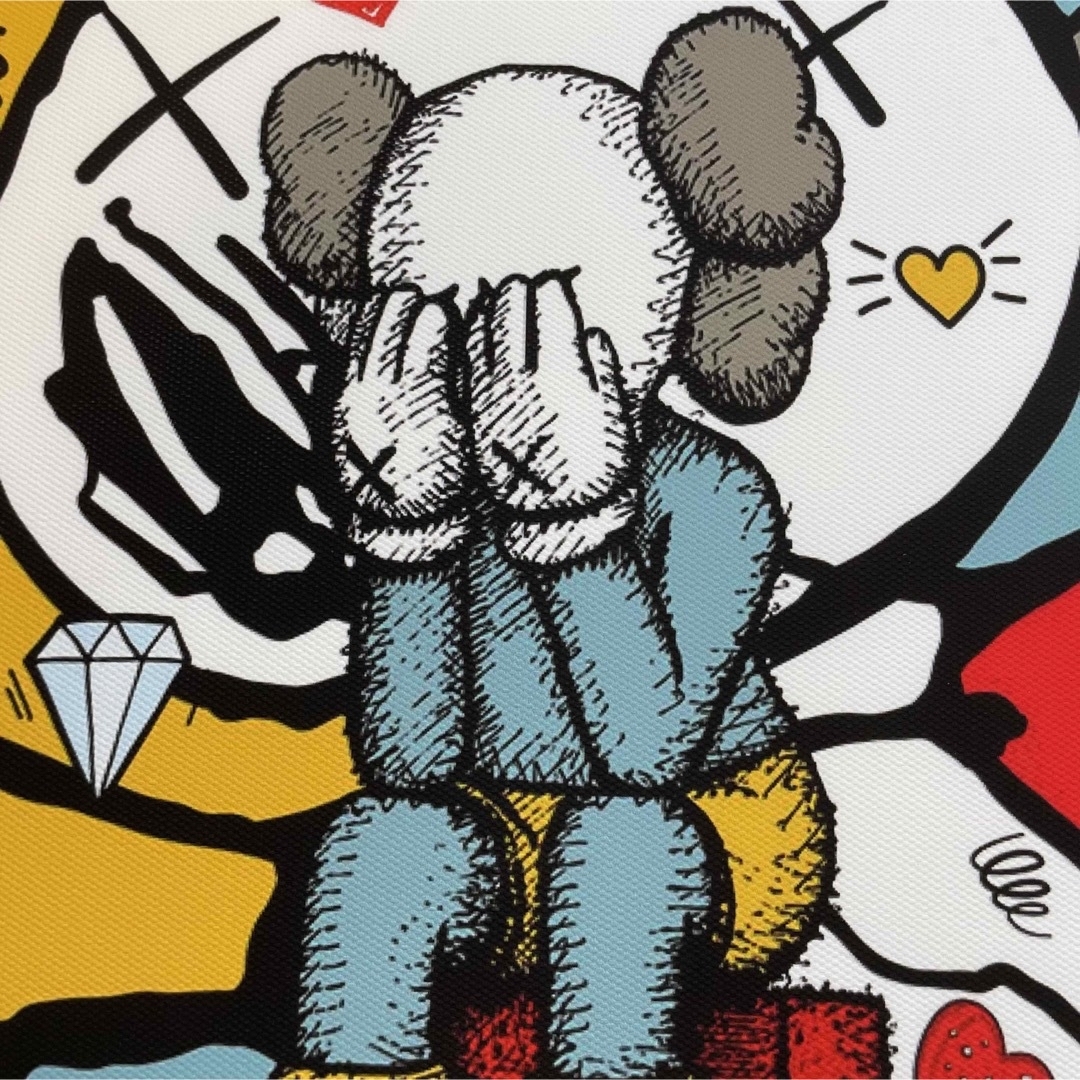 黒額付きポスター】KAWS(カウズ)12ベアブリック(A4サイズ)の通販 by