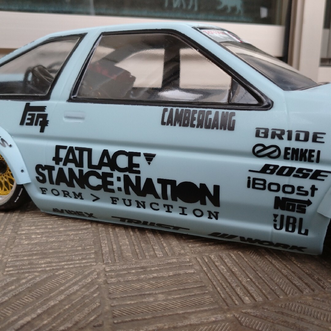 ラジコンボディ用 カッティングステッカー 色指定可 ラジドリ YD2 AE86