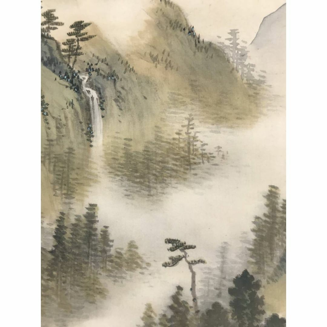 真作】近藤翠石/夏渓山樵図/山水図/人物図/掛軸☆宝船☆AC-783の通販