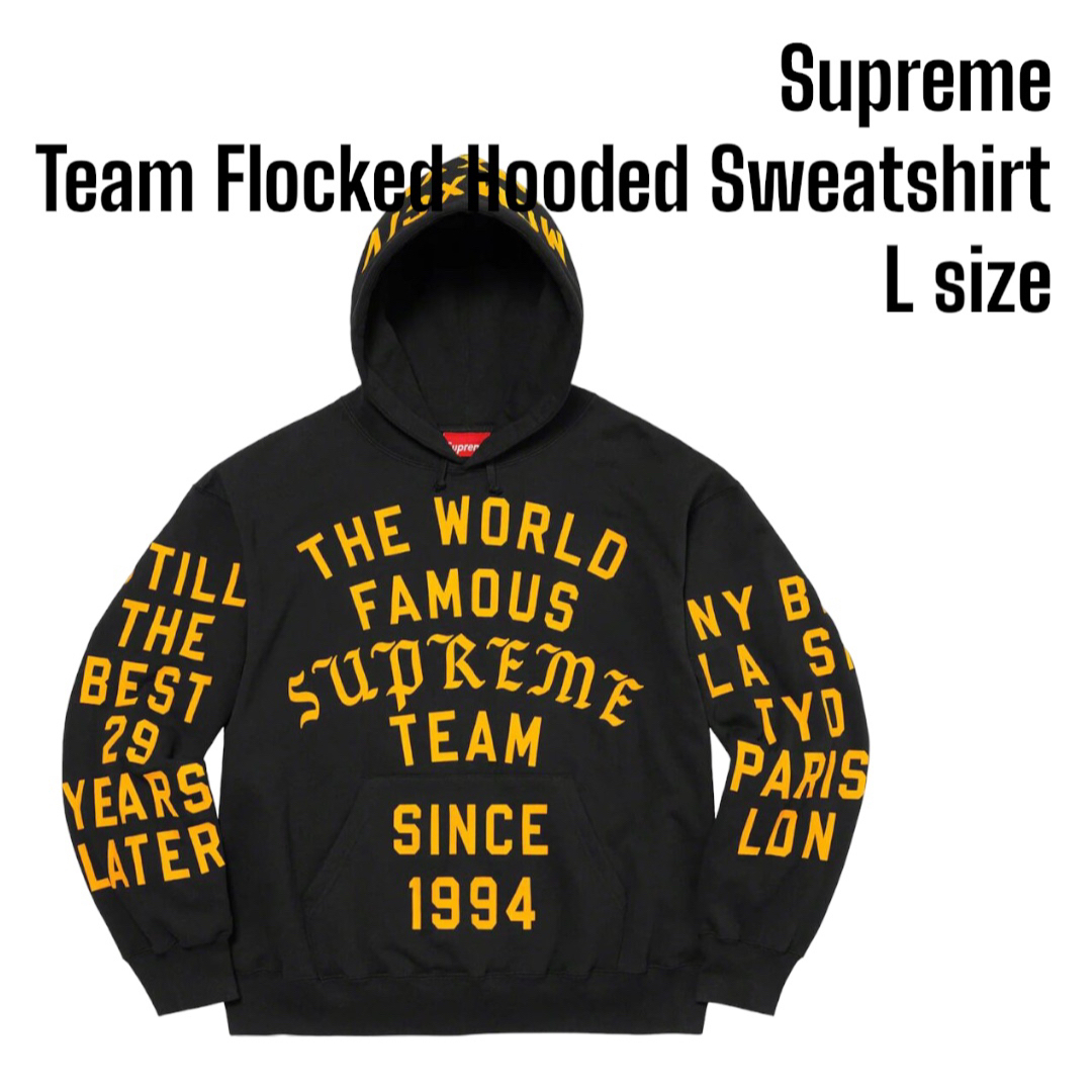 Supreme - Supreme Team Flocked Hooded Sweatshirtの通販 by 値下交渉