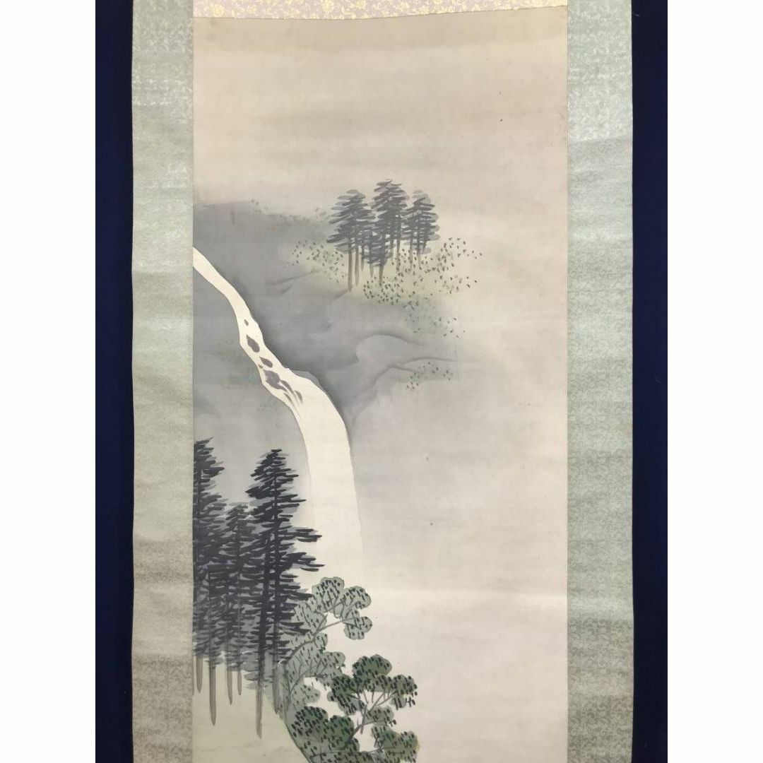 真作】湖堂/瀧山水図/滝図/山水図/掛軸☆宝船☆AC-252の通販 by 掛軸