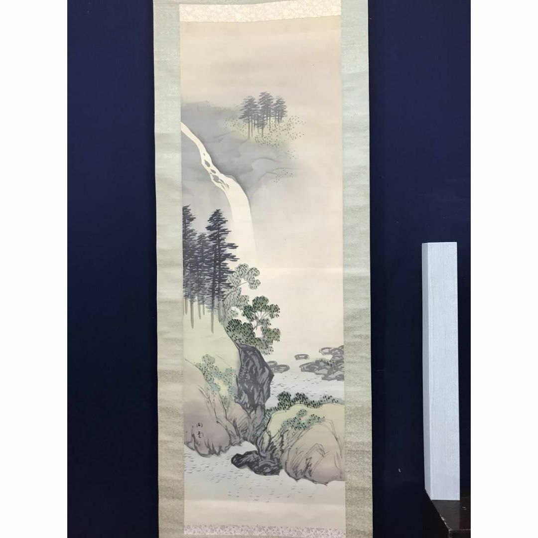 真作】湖堂/瀧山水図/滝図/山水図/掛軸☆宝船☆AC-252の通販 by 掛軸