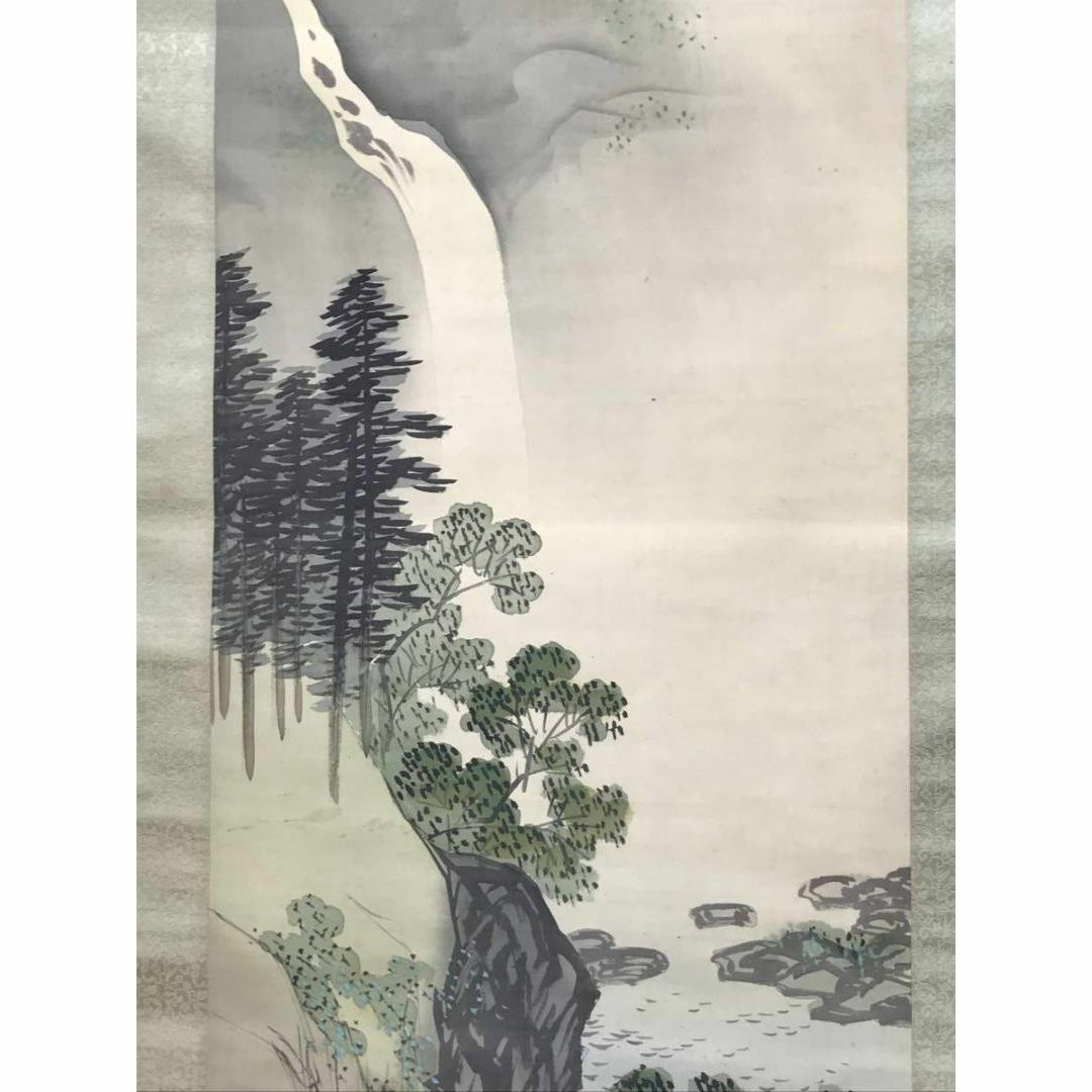 真作】湖堂/瀧山水図/滝図/山水図/掛軸☆宝船☆AC-252の通販 by 掛軸