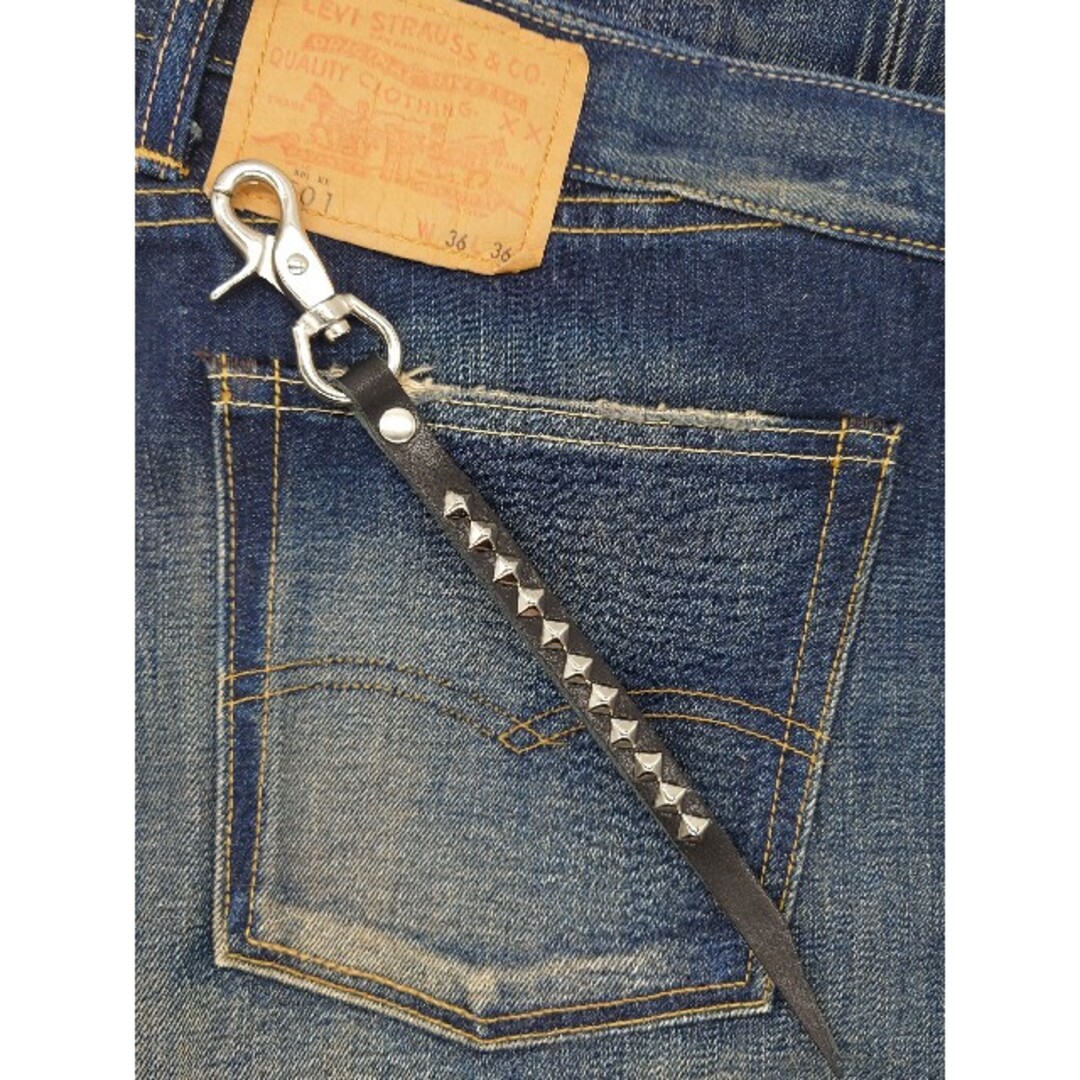 CALEE - ⑤◎ 送料込 レザー キーホルダー スタッズ アメカジ レザー