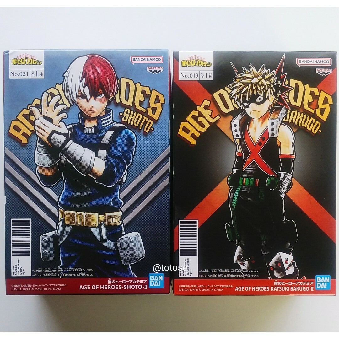 BANDAI - 【ヒロアカ】AGE OF HEROES 爆豪勝己・轟焦凍 フィギュアの